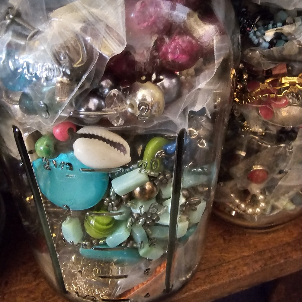Mystery Jewelry in Quart Mason Jar